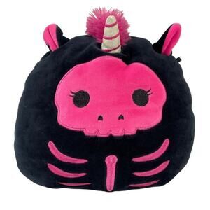 Squishmallow Halloween Sketlana the Pink Skeleton Unicorn Plush Toy 9 inch